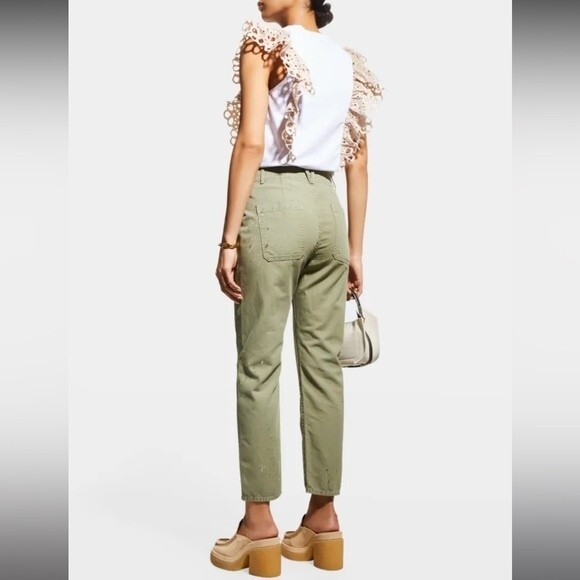 Veronica Beard's Arya High Waisted splattered cropped Cargo pants Sz 25 NWT - Picture 9 of 10